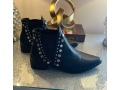 ladies-black-flat-boots-with-silver-stud-detail-size-7-small-0