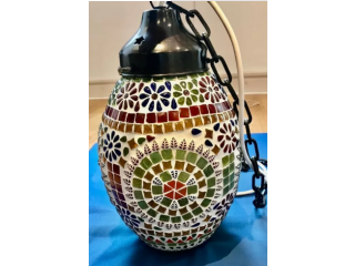 Beautiful, Mosaic Hanging Lamp, 35x20x65 cm  Very Good Condition