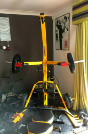 powertec-leverage-gym-yellow-with-leg-press-and-1-inch-conversion-weight-horn-big-1