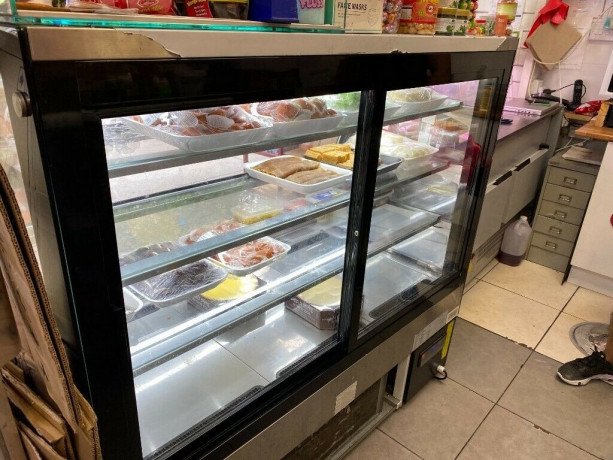 commercial-refrigerated-glass-serve-over-counter-cake-display-fridge-big-0