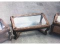 3-ornately-carved-wood-and-glasstables-excellent-condition-small-0
